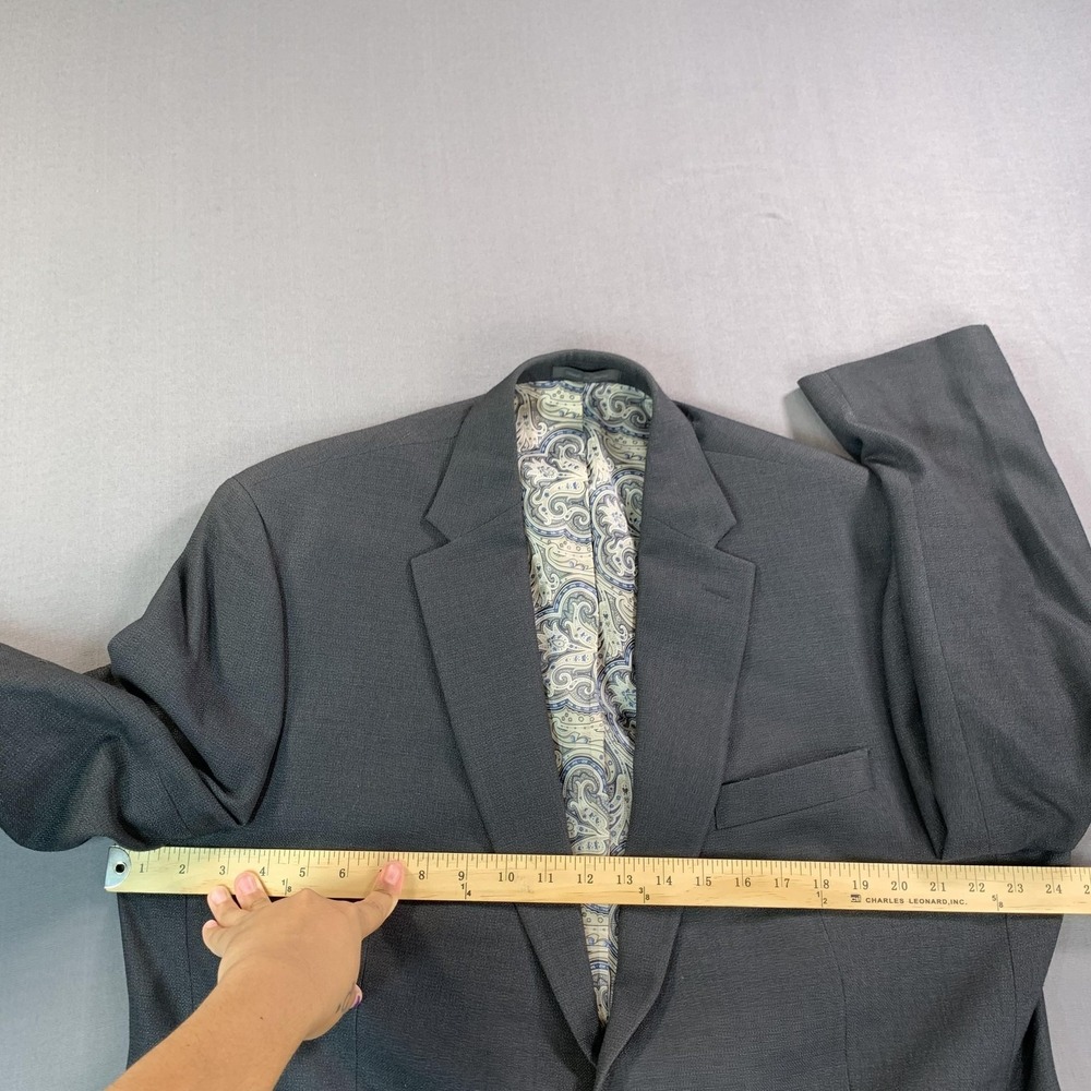 Lauren Ralph Lauren Blazer Mens 46R Gray Polyester Paisley Lined Sport Coat - Picture 13 of 16